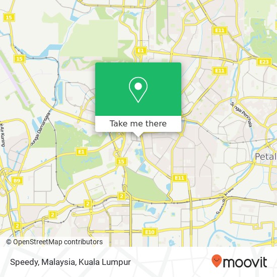 Peta Speedy, Malaysia