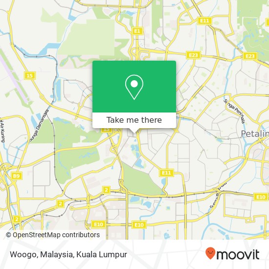 Peta Woogo, Malaysia