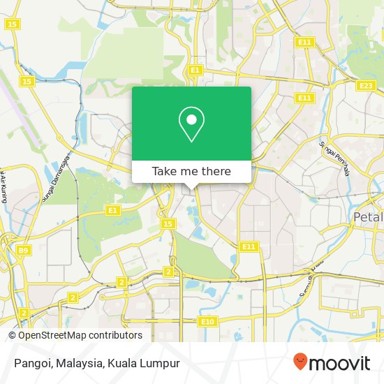 Peta Pangoi, Malaysia