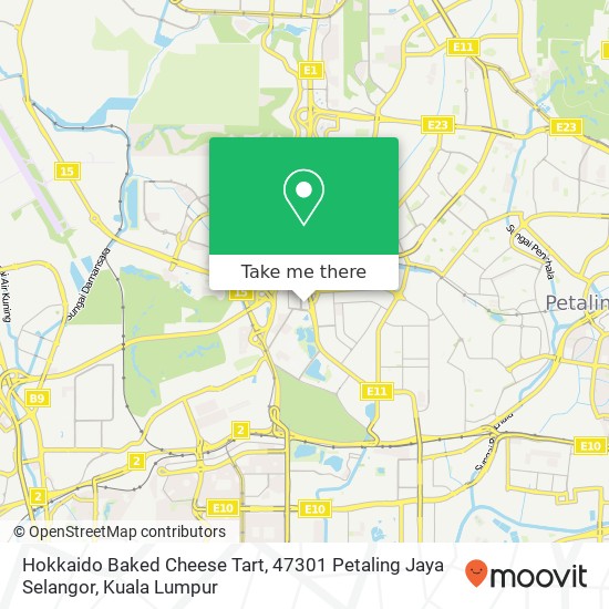 Hokkaido Baked Cheese Tart, 47301 Petaling Jaya Selangor map