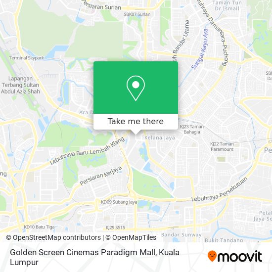 Golden Screen Cinemas Paradigm Mall map