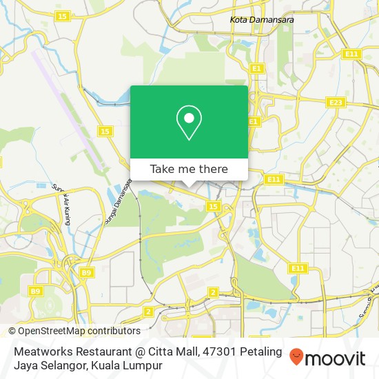 Meatworks Restaurant @ Citta Mall, 47301 Petaling Jaya Selangor map