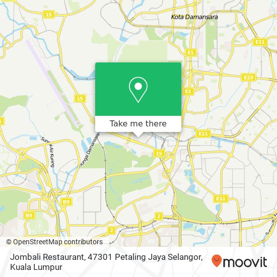 Jombali Restaurant, 47301 Petaling Jaya Selangor map