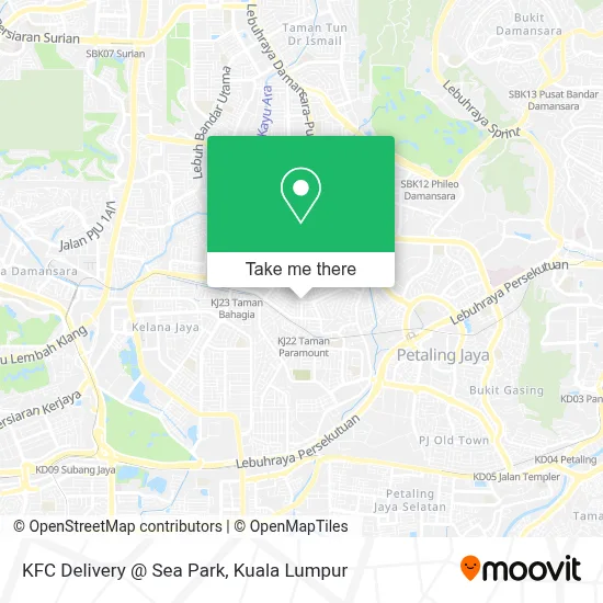 KFC Delivery @ Sea Park map