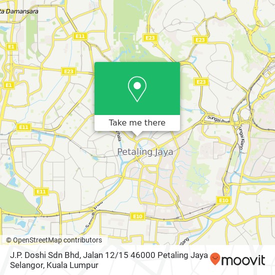 J.P. Doshi Sdn Bhd, Jalan 12 / 15 46000 Petaling Jaya Selangor map