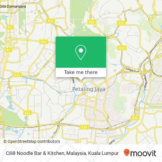 Cili8 Noodle Bar & Kitchen, Malaysia map