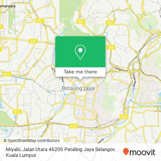 Miyabi, Jalan Utara 46200 Petaling Jaya Selangor map