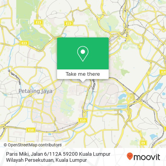 Peta Paris Miki, Jalan 6 / 112A 59200 Kuala Lumpur Wilayah Persekutuan