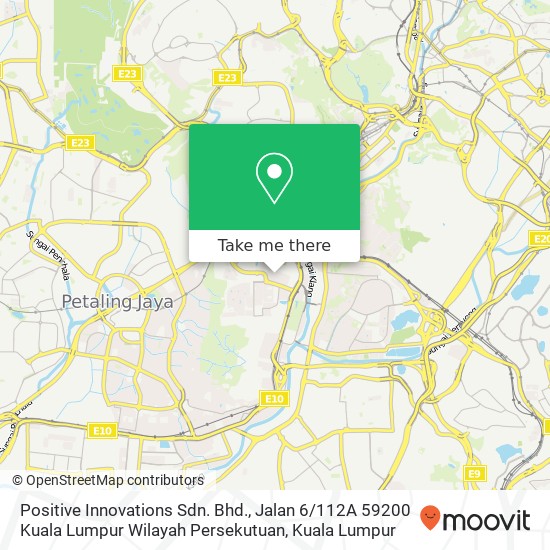 Peta Positive Innovations Sdn. Bhd., Jalan 6 / 112A 59200 Kuala Lumpur Wilayah Persekutuan