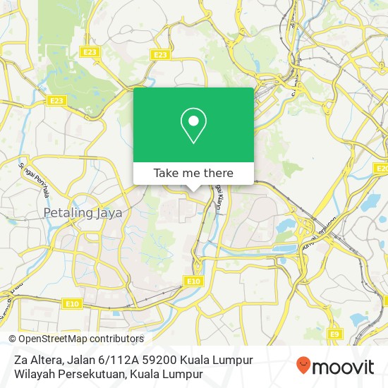Peta Za Altera, Jalan 6 / 112A 59200 Kuala Lumpur Wilayah Persekutuan