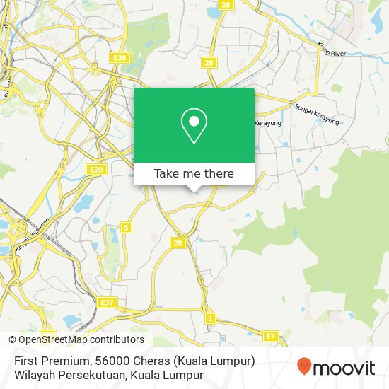 Peta First Premium, 56000 Cheras (Kuala Lumpur) Wilayah Persekutuan