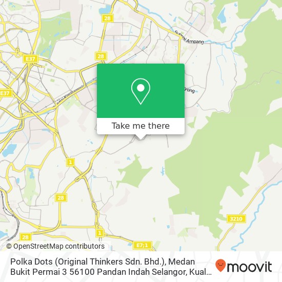 Peta Polka Dots (Original Thinkers Sdn. Bhd.), Medan Bukit Permai 3 56100 Pandan Indah Selangor