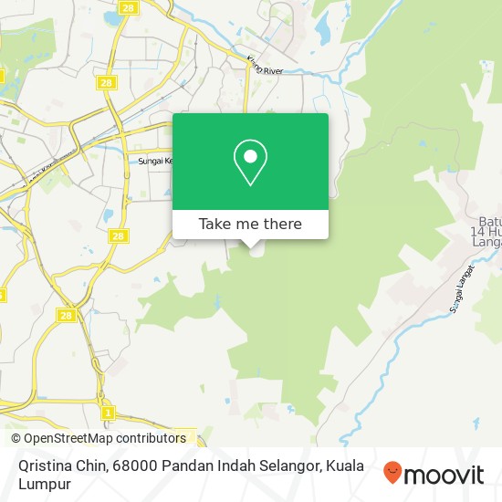 Peta Qristina Chin, 68000 Pandan Indah Selangor