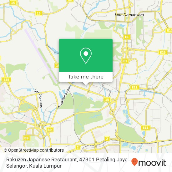 Peta Rakuzen Japanese Restaurant, 47301 Petaling Jaya Selangor
