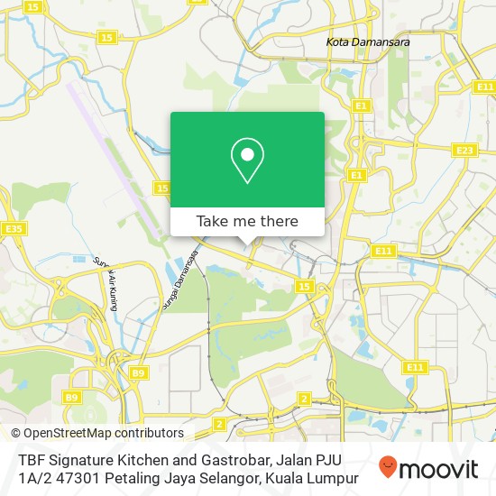 TBF Signature Kitchen and Gastrobar, Jalan PJU 1A / 2 47301 Petaling Jaya Selangor map