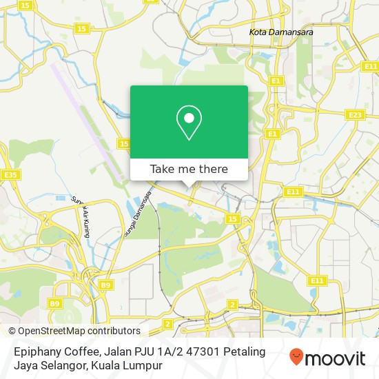 Epiphany Coffee, Jalan PJU 1A / 2 47301 Petaling Jaya Selangor map