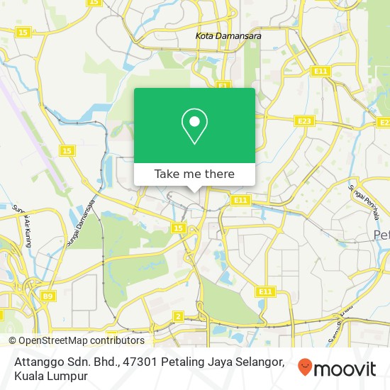 Attanggo Sdn. Bhd., 47301 Petaling Jaya Selangor map