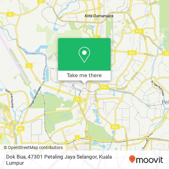 Peta Dok Bua, 47301 Petaling Jaya Selangor