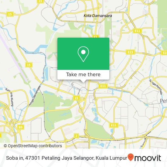 Peta Soba in, 47301 Petaling Jaya Selangor