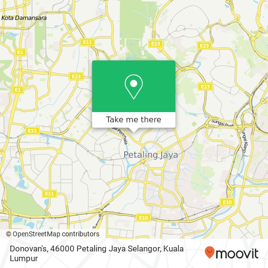 Donovan's, 46000 Petaling Jaya Selangor map