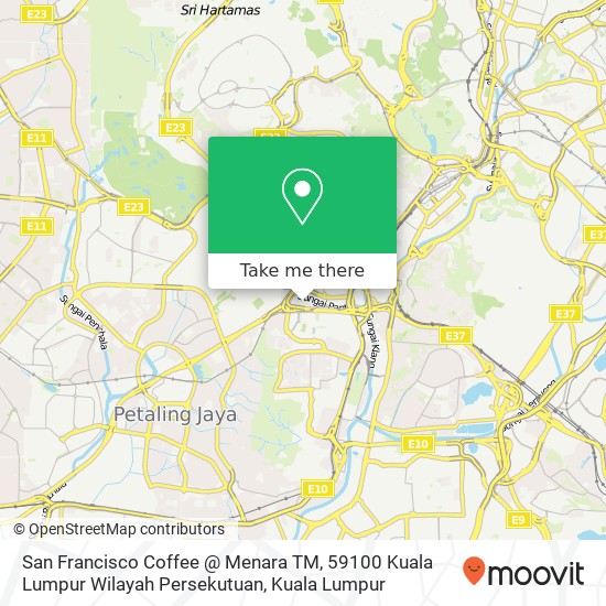 Peta San Francisco Coffee @ Menara TM, 59100 Kuala Lumpur Wilayah Persekutuan