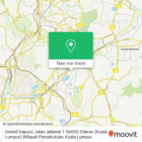 United Vaporz, Jalan Jelawat 1 56000 Cheras (Kuala Lumpur) Wilayah Persekutuan map