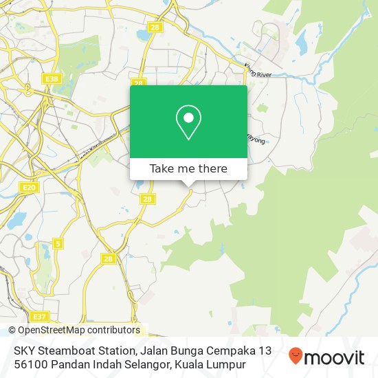 Peta SKY Steamboat Station, Jalan Bunga Cempaka 13 56100 Pandan Indah Selangor