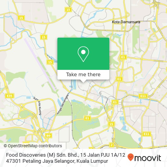 Peta Food Discoveries (M) Sdn. Bhd., 15 Jalan PJU 1A / 12 47301 Petaling Jaya Selangor