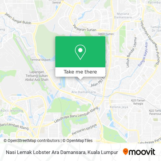 Nasi Lemak Lobster Ara Damansara map