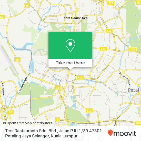 Peta Tcrs Restaurants Sdn. Bhd., Jalan PJU 1 / 39 47301 Petaling Jaya Selangor
