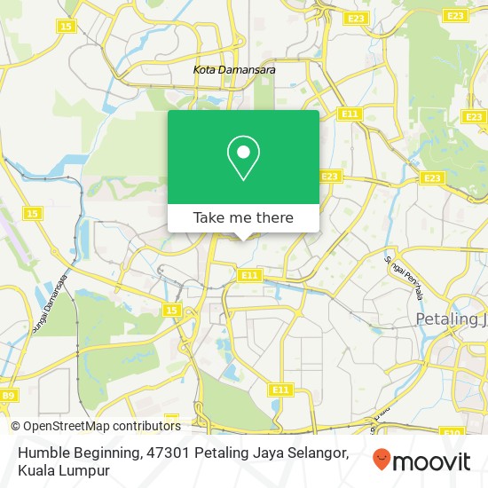 Peta Humble Beginning, 47301 Petaling Jaya Selangor