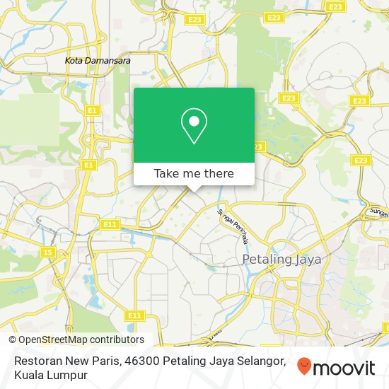 Restoran New Paris, 46300 Petaling Jaya Selangor map