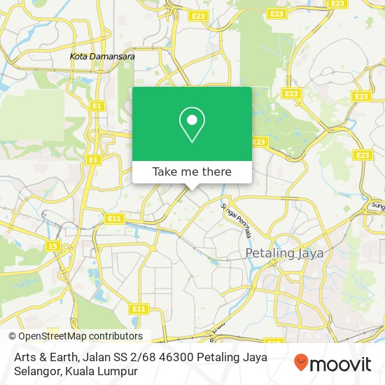 Arts & Earth, Jalan SS 2 / 68 46300 Petaling Jaya Selangor map