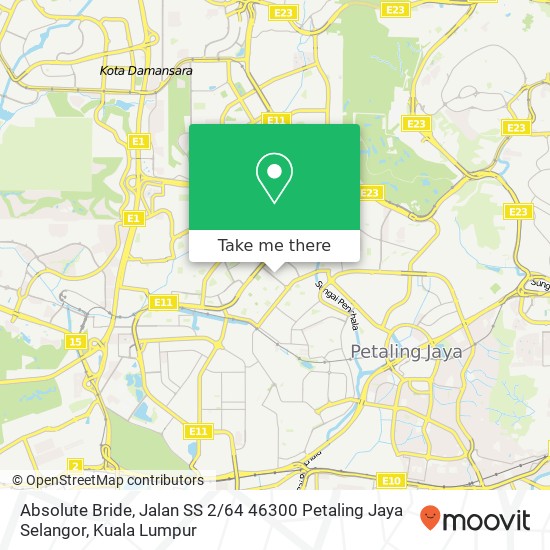 Absolute Bride, Jalan SS 2 / 64 46300 Petaling Jaya Selangor map