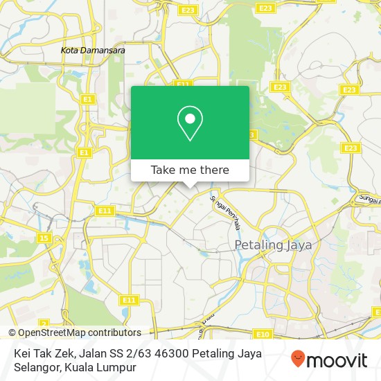 Peta Kei Tak Zek, Jalan SS 2 / 63 46300 Petaling Jaya Selangor