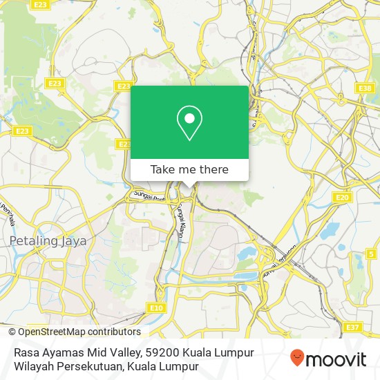 Peta Rasa Ayamas Mid Valley, 59200 Kuala Lumpur Wilayah Persekutuan