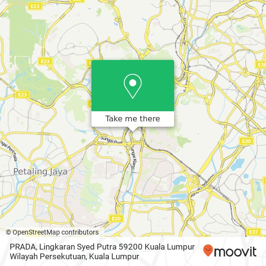 PRADA, Lingkaran Syed Putra 59200 Kuala Lumpur Wilayah Persekutuan map