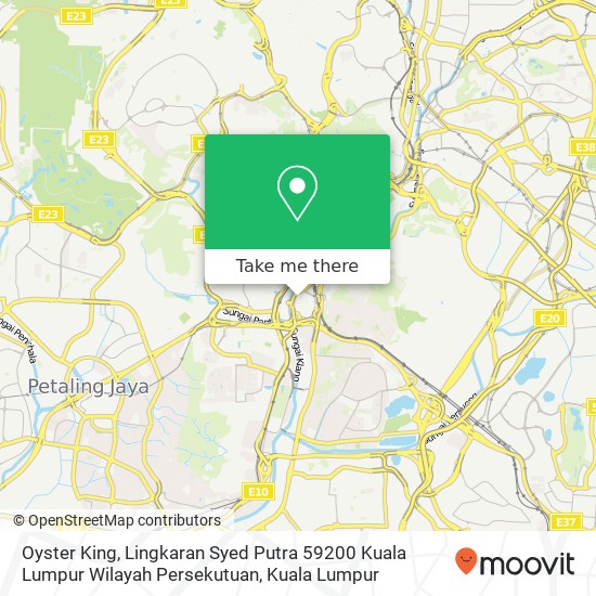 Peta Oyster King, Lingkaran Syed Putra 59200 Kuala Lumpur Wilayah Persekutuan