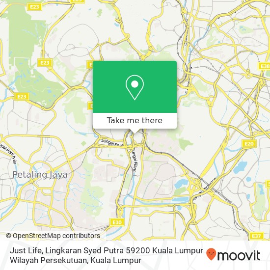 Peta Just Life, Lingkaran Syed Putra 59200 Kuala Lumpur Wilayah Persekutuan
