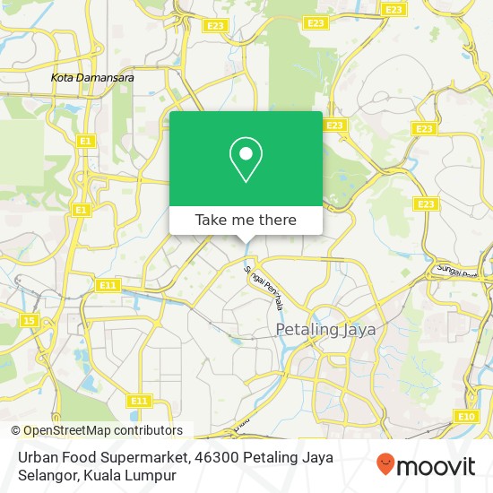 Urban Food Supermarket, 46300 Petaling Jaya Selangor map