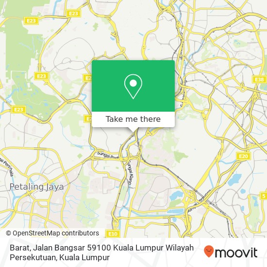 Peta Barat, Jalan Bangsar 59100 Kuala Lumpur Wilayah Persekutuan