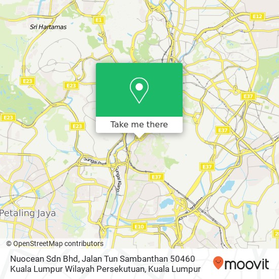 Nuocean Sdn Bhd, Jalan Tun Sambanthan 50460 Kuala Lumpur Wilayah Persekutuan map