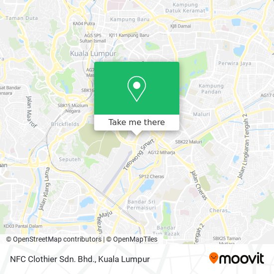 Peta NFC Clothier Sdn. Bhd.