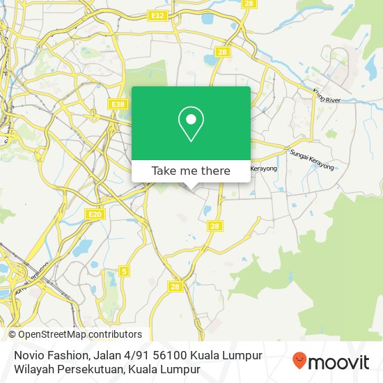 Novio Fashion, Jalan 4 / 91 56100 Kuala Lumpur Wilayah Persekutuan map