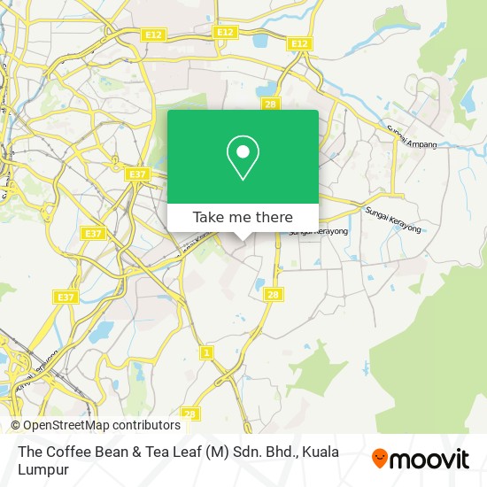 The Coffee Bean & Tea Leaf (M) Sdn. Bhd. map