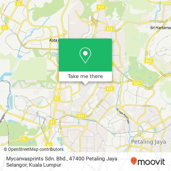 Peta Mycanvasprints Sdn. Bhd., 47400 Petaling Jaya Selangor