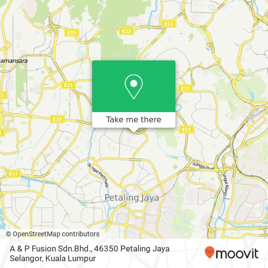 A & P Fusion Sdn.Bhd., 46350 Petaling Jaya Selangor map