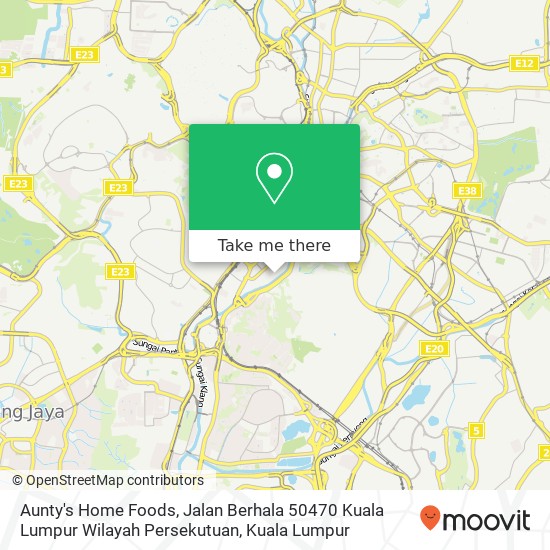 Peta Aunty's Home Foods, Jalan Berhala 50470 Kuala Lumpur Wilayah Persekutuan
