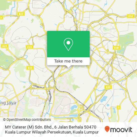 Peta MY Caterer (M) Sdn. Bhd., 6 Jalan Berhala 50470 Kuala Lumpur Wilayah Persekutuan