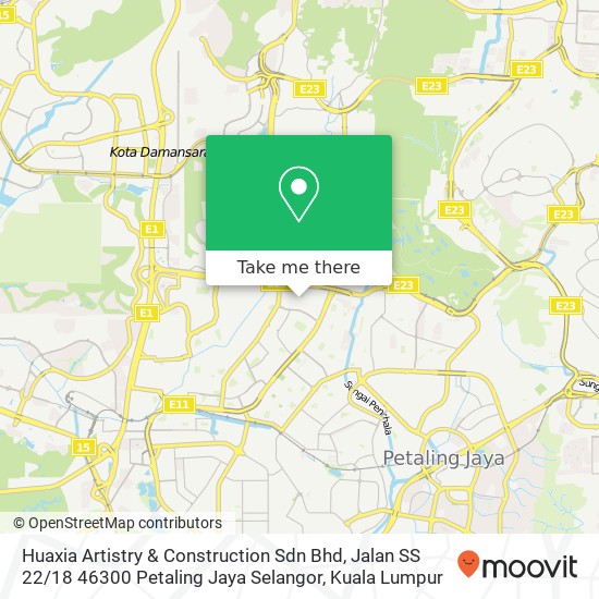 Huaxia Artistry & Construction Sdn Bhd, Jalan SS 22 / 18 46300 Petaling Jaya Selangor map